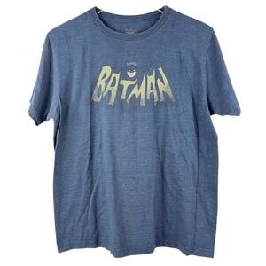 Retro Batman T-Shirt Blue Mens Size M The Big Bang Theory Sheldons Shirt